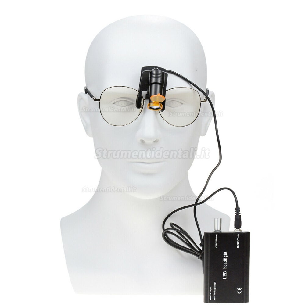 Tipo di Clip per Faro Anteriore a Led 5w Dentale, con Filtro + Occhiali Neri con Clip Tipo di Clip per Faro Anteriore a Led 5w Dentale, con Filtro + Occhiali Neri con Clip