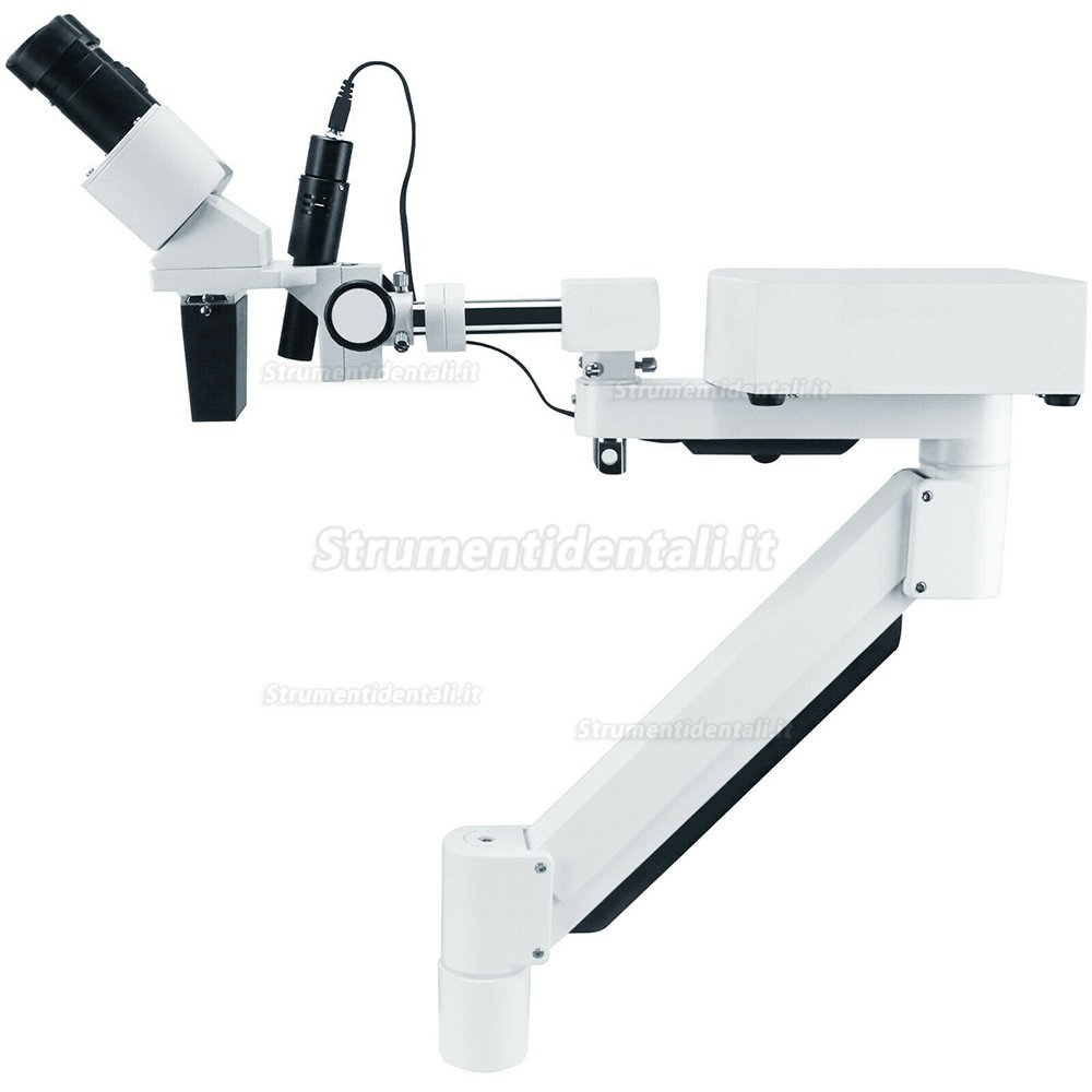 Microscopio operatorio odontoiatrico con carrello e lampade led 5w