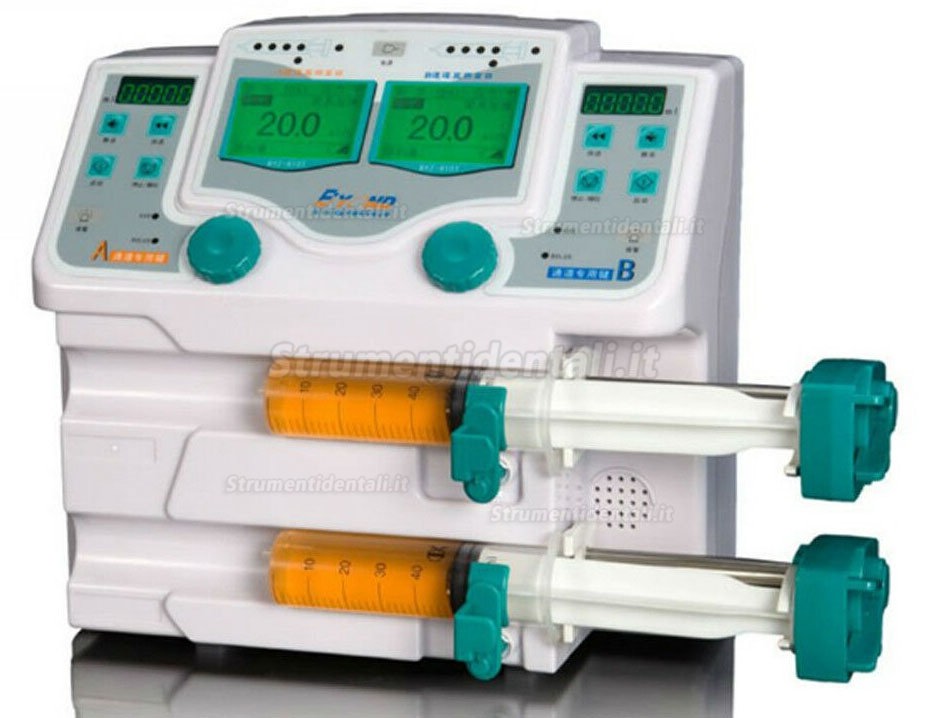 Byond BYZ-810T Pompa a siringa a doppio canale con lcd schermo e allarme visivo