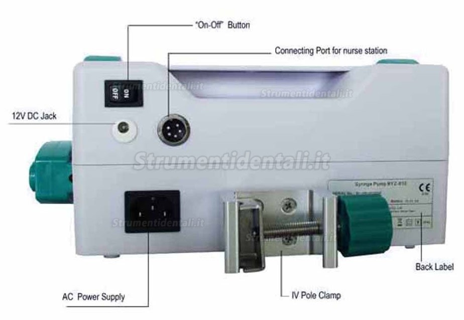 BYOND BYZ-810 Pompa siringa a canale singolo con lcd schermo e allarme visivo