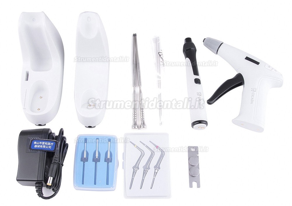 Sistema di otturazione gutta-percha CICADA DT-Fill (Penna per otturazione + Pistola per otturazione) Sistema di otturazione gutta-percha CICADA DT-Fill (Penna per otturazione + Pistola per otturazione)