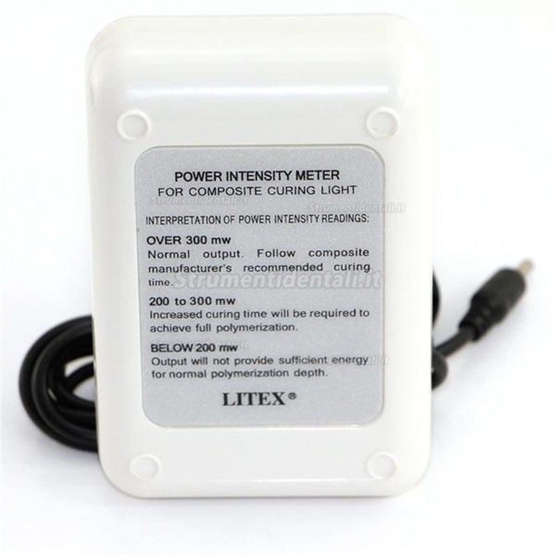 Misuratore di Luce per Lampada LED di Polimerizzazione Luce Radiante del Sensore di Luminosità 3000mw / c㎡ Misuratore di Luce per Lampada LED di Polimerizzazione Luce Radiante del Sensore di Luminosità 3000mw / c㎡