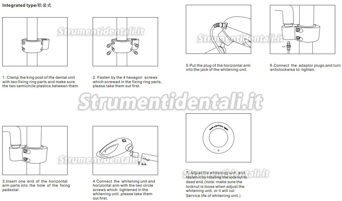 YUSENDENT® C-Bright-B Lampade sbiancamento dentale (Installare su sedia dentale)