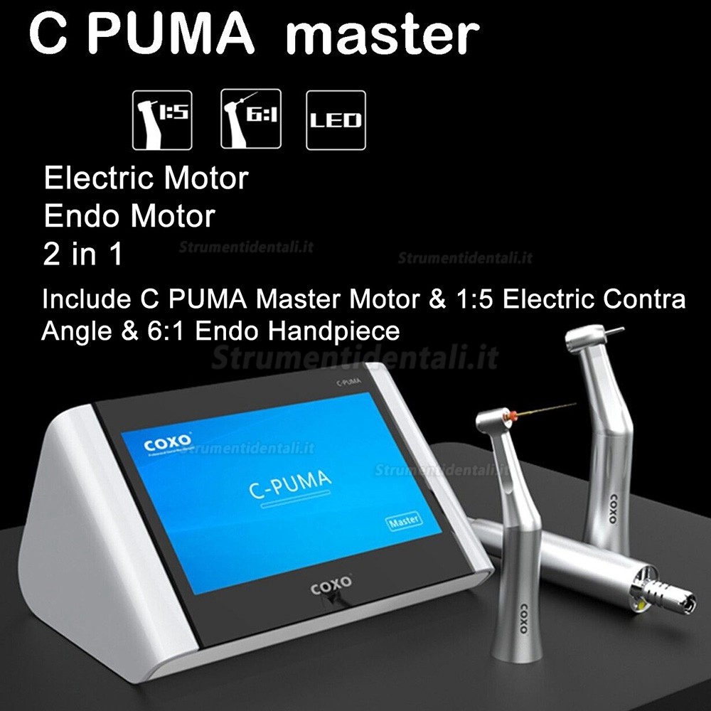 Kit Motore Endodontico COXO C-PUMA Master (con contrangolo 1:5 + manipolo endo 6:1)