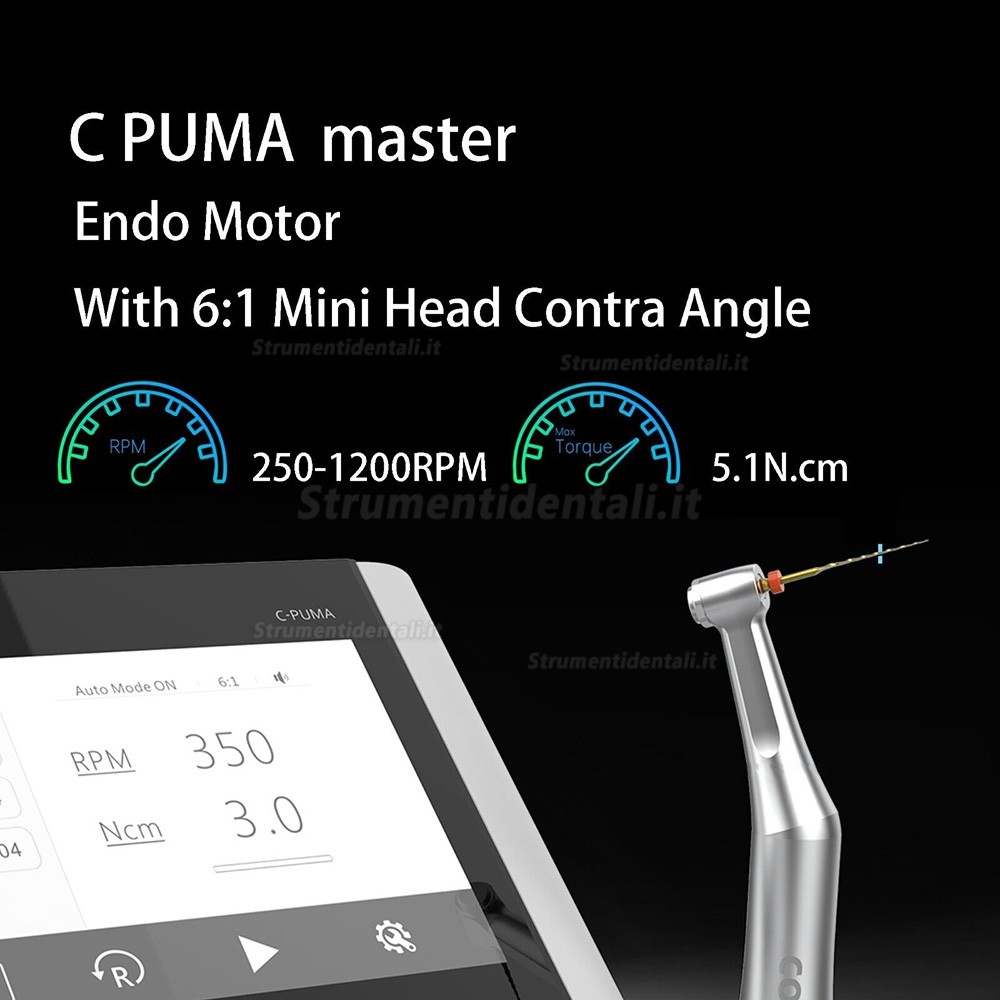 Kit Motore Endodontico COXO C-PUMA Master (con contrangolo 1:5 + manipolo endo 6:1) Kit Motore Endodontico COXO C-PUMA Master (con contrangolo 1:5 + manipolo endo 6:1)