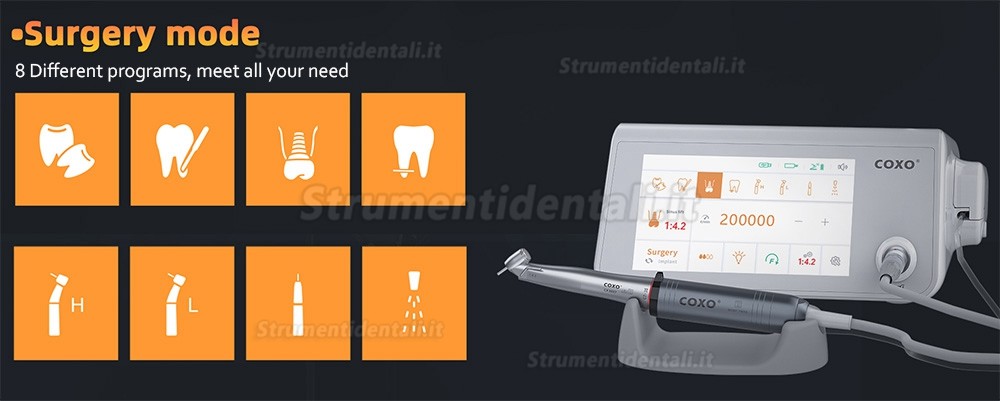 Motore chirurgico implantologia professionali portatili COXO C-Sailor Pro+ con luce LED