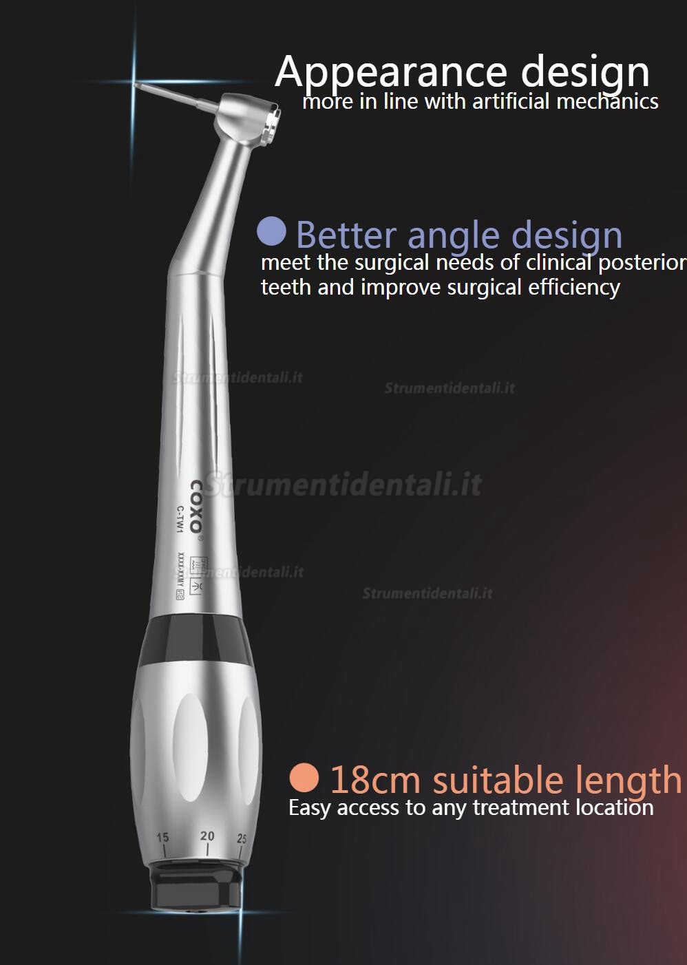 Manipolo chiave dinamometrica per impianti dentali COXO C-TW1 Manipolo chiave dinamometrica per impianti dentali COXO C-TW1