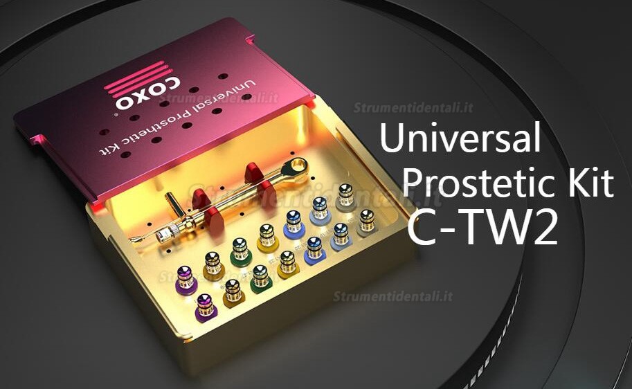 Kit protesico universale per chiavi dinamometriche per impianti dentali COXO C-TW2 Kit protesico universale per chiavi dinamometriche per impianti dentali COXO C-TW2