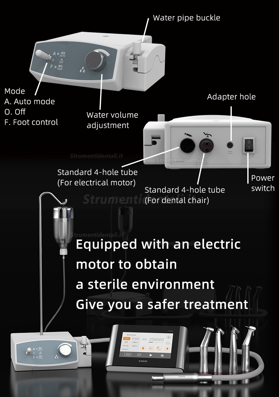COXO CX265-76 Pompa peristaltica intelligente Sistema di approvvigionamento idrico automatico per motore elettrico dentale