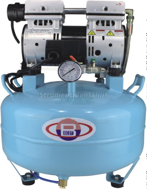 BEST® DB-101A 30 litri compressore dentista silenziato senza olio