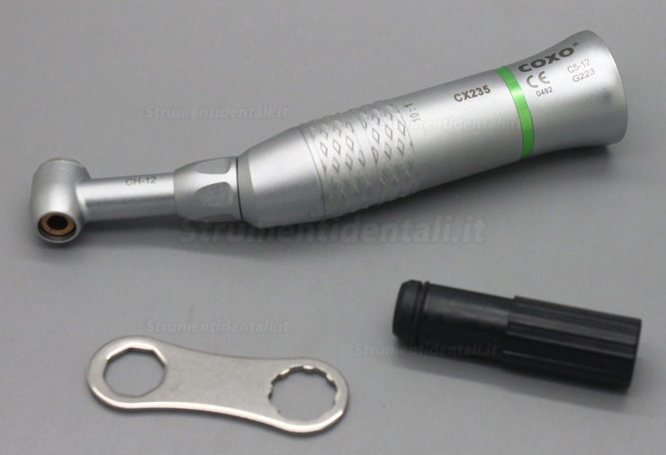 YUSENDENT® CX235 10: 1 Contrangolo 90ºcon alternativi-Head per il trattamento endodontico YUSENDENT CX235C5-12 Contrangolo anello verde odontoiatrico 10:1 Hand File