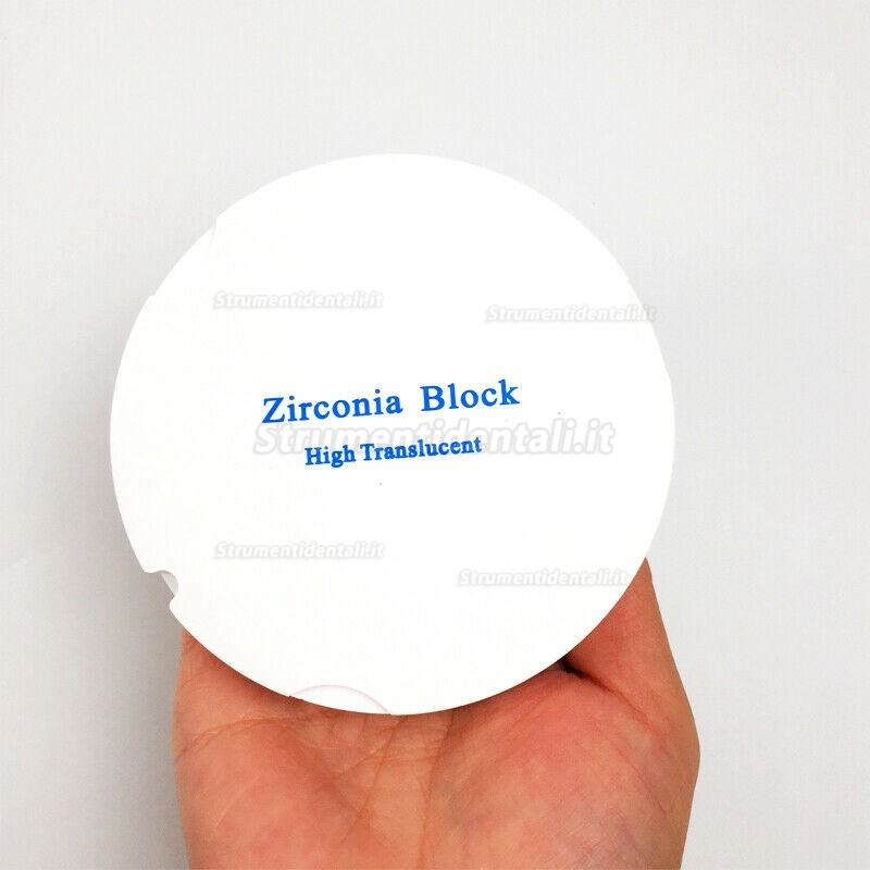 1 pezzi disco in zirconic OD95mm ST/HT dentale (sistema CAD/CAM ZirkonZahn)