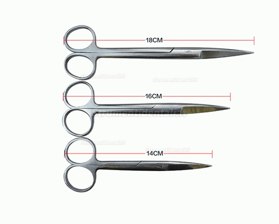 14 cm / 16 cm / 18 cm forbici chirurgiche scissors forceps per la clinica odontoiatrica (acciaio inossidabile)