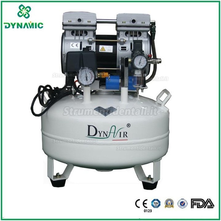 DYNAIR®DA5001 22L Dental Air Compressor Noiseless Oilless 115L/min