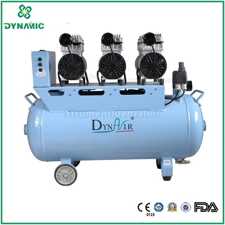 Dynamic DA7003 Compressore senza olio silenziato odontoiatrico 2250W 70L