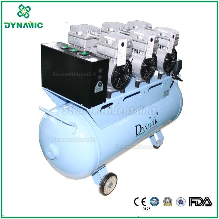 Dynamic DA7003 Compressore senza olio silenziato odontoiatrico 2250W 70L