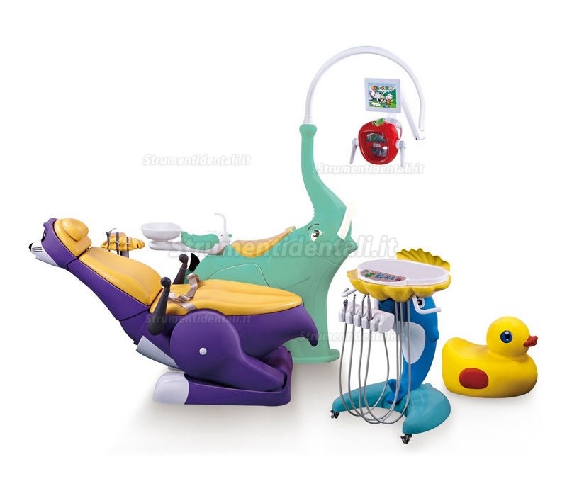 Unità di poltrona odontoiatrica per bambini Poltrona odontoiatrica per bambini DS-04C (Elefante + cartone animato conchiglia)