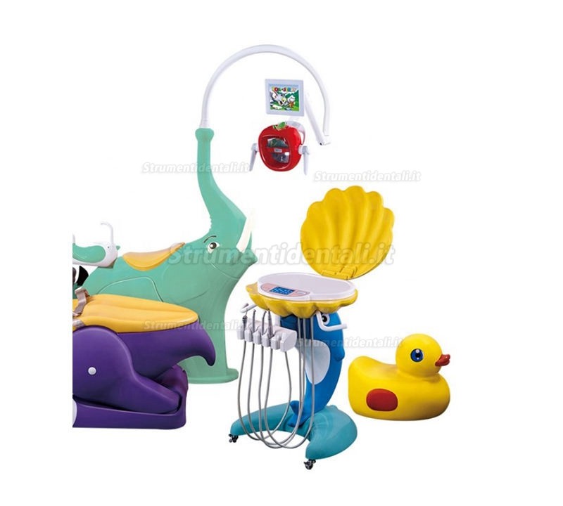 Unità di poltrona odontoiatrica per bambini Poltrona odontoiatrica per bambini DS-04C (Elefante + cartone animato conchiglia)