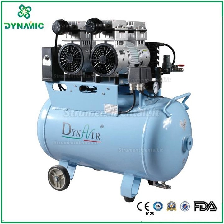 DYNAIR DA7002D Compressore d'aria silenzioso senza olio con essiccatore d'aria 207L/min 1100W