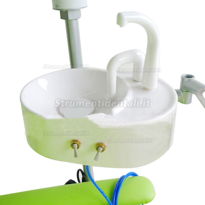 DZDY-3 poltrona odontoiatrica portatile con lampada dentale, sputacchiera e la turbina