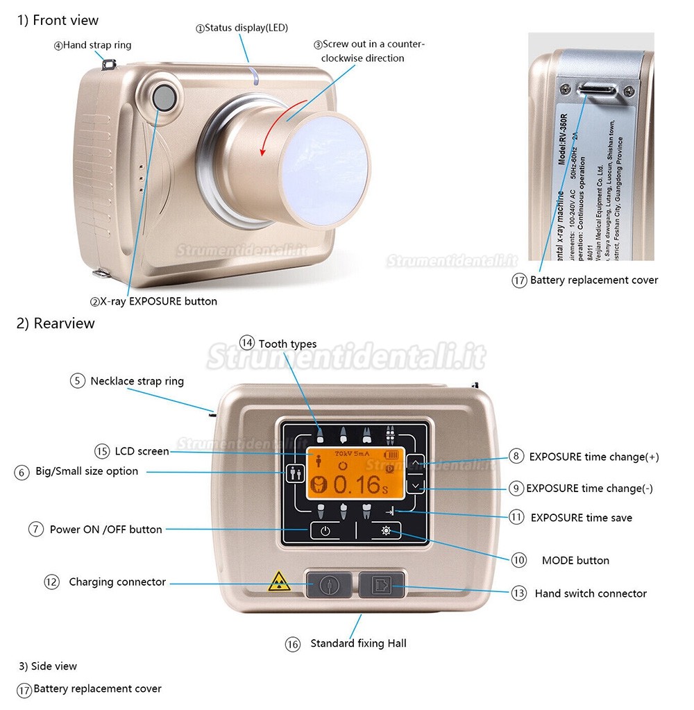 Apparecchi radiografici portatile per dentisti /Unità macchina radiografica digitale odontoiatrico