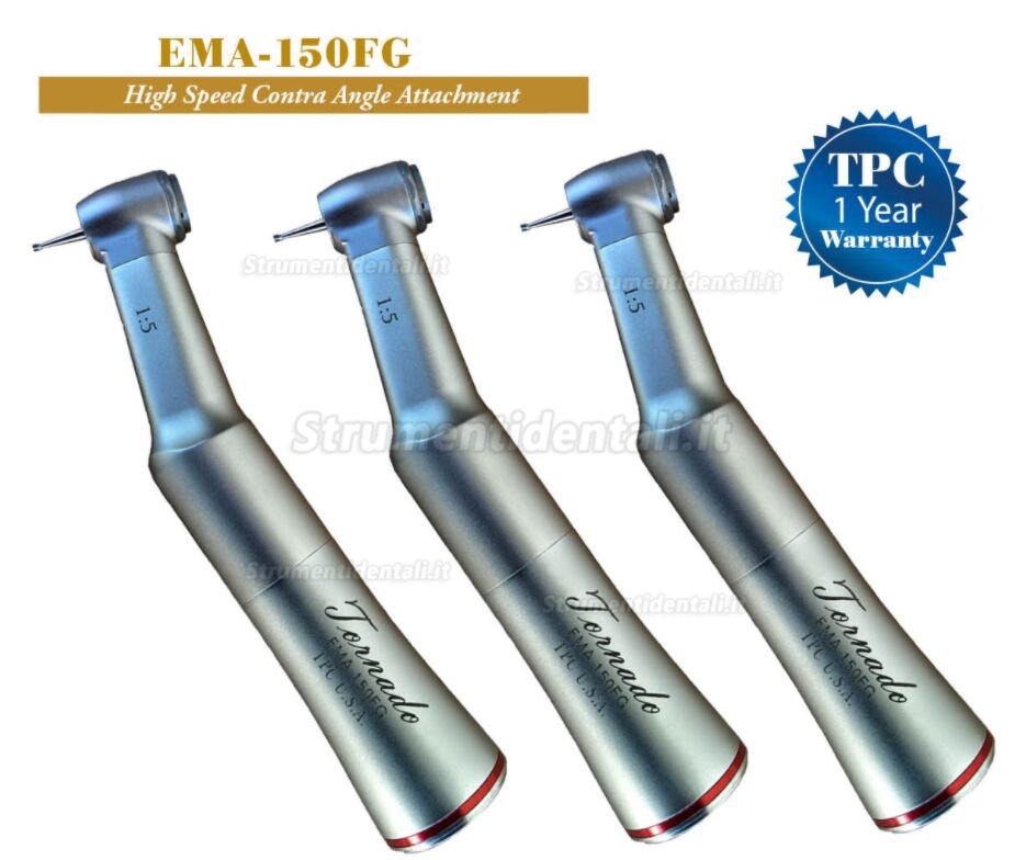TPC EMA-150FG Dental 1:5 Fiber Optic Contra Angle Handpiece