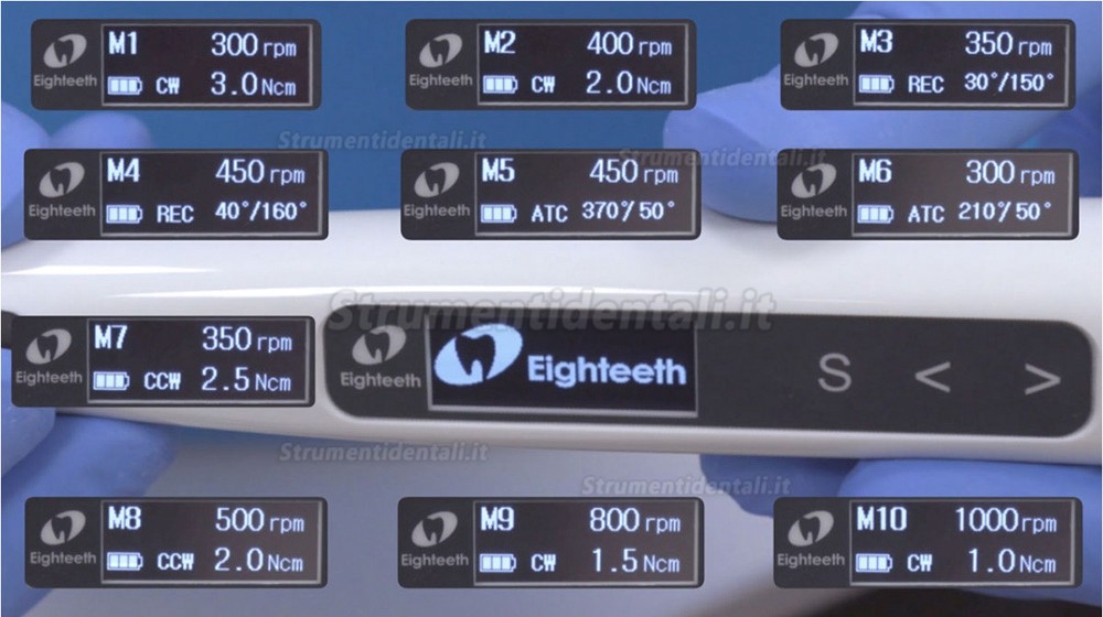 Eighteeth E-CONNECT S Endomotore dentale con localizzatore apicale integrato