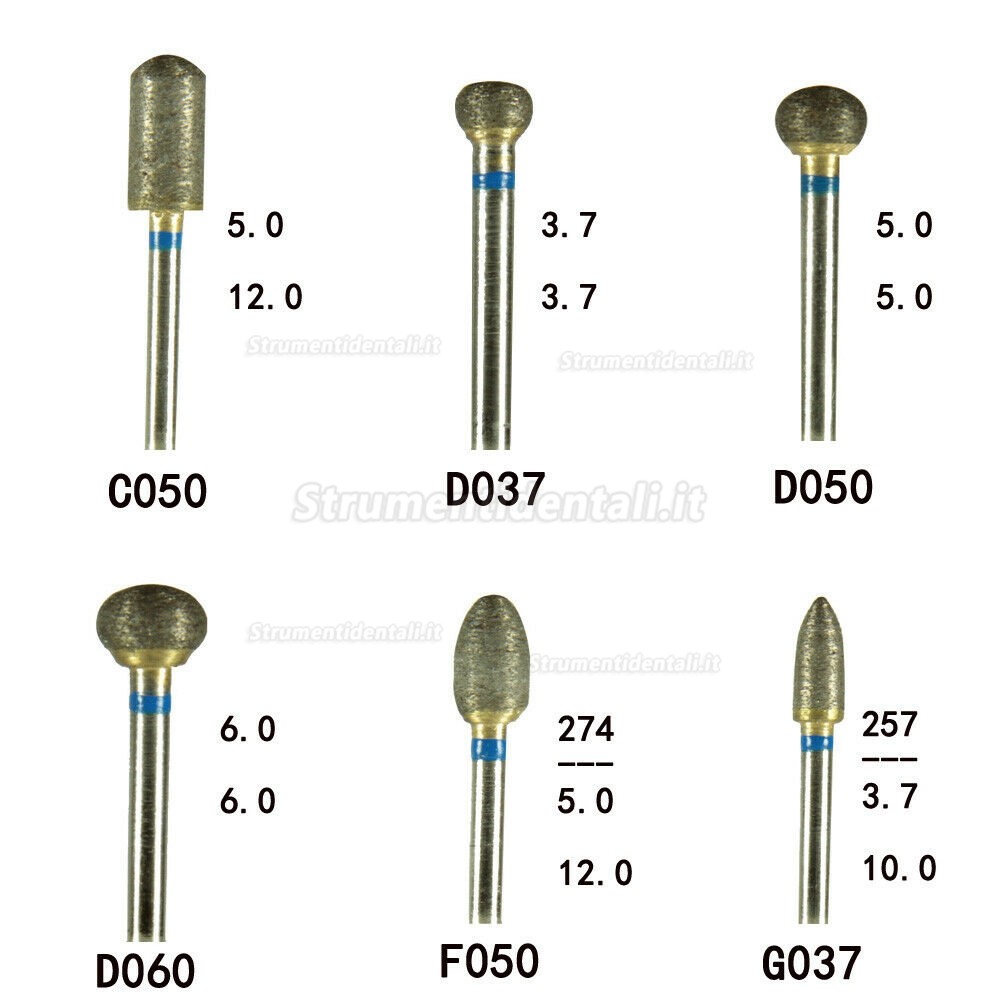 30 pezzi di frese diamantate dentali completamente sinterizzate