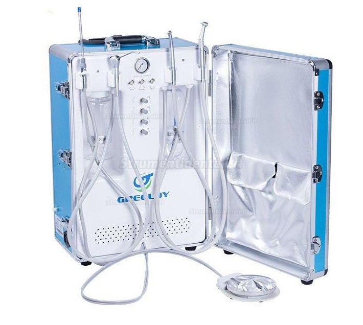 Greeloy® GU-P204S Unité Dentaire Portable avec Compresseur d'Air
