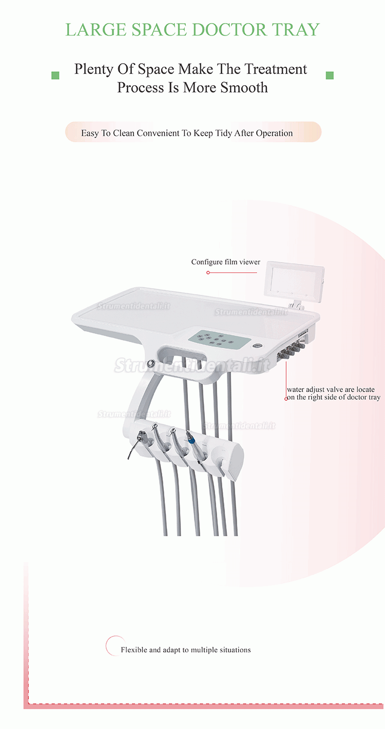 Gladent® GD-S200 Poltrona dentista con sputacchiera girevole in ceramica