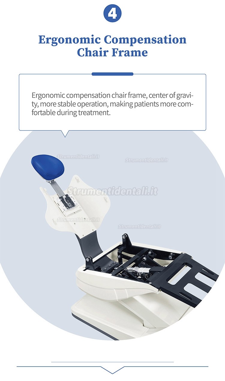 Riunito odontoiatrico Gladent® GD-S300A con scatola per unità fissa a pavimento