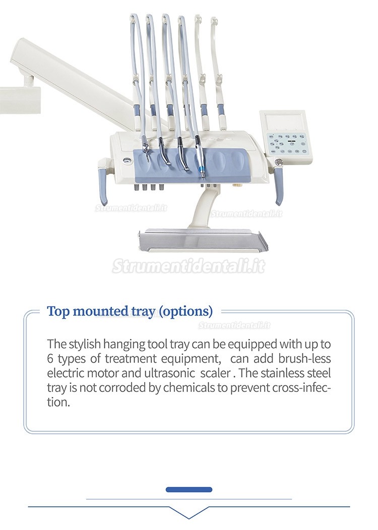 Riunito odontoiatrico Gladent® GD-S300A con scatola per unità fissa a pavimento