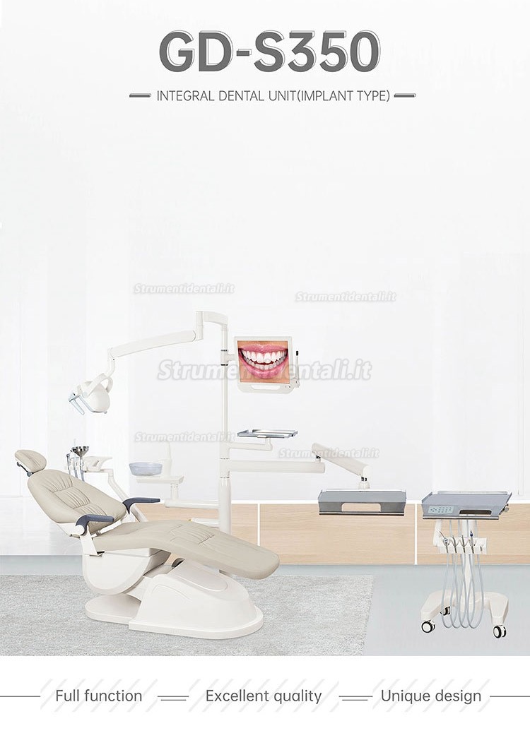 Poltrona per impianti dentali integrali Gladent® GD-S350 per studio dentistico