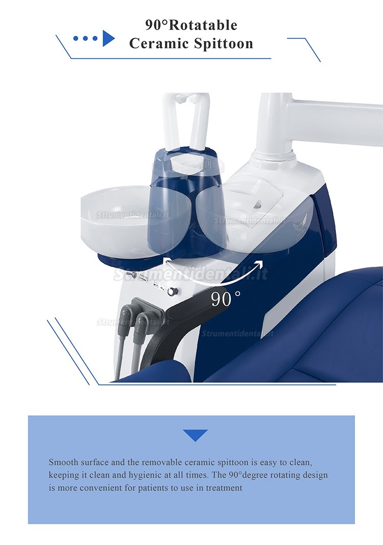 Riuniti odontoiatrici Gladent® GD-S350C con portastrumenti indipendente