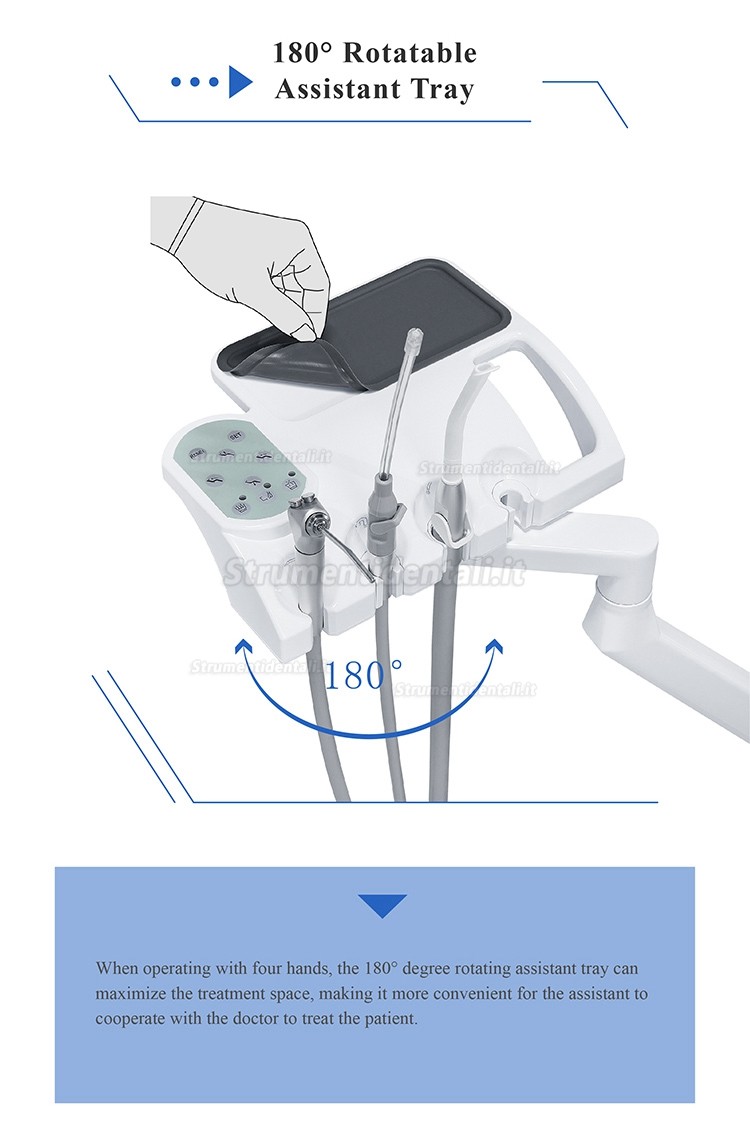 Riuniti odontoiatrici Gladent® GD-S350C con portastrumenti indipendente