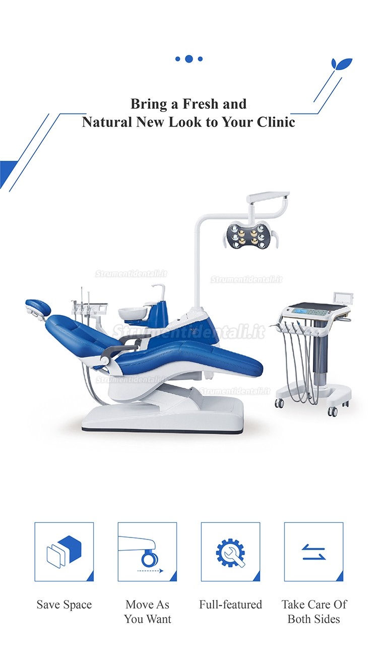 Riuniti odontoiatrici Gladent® GD-S350C con portastrumenti indipendente