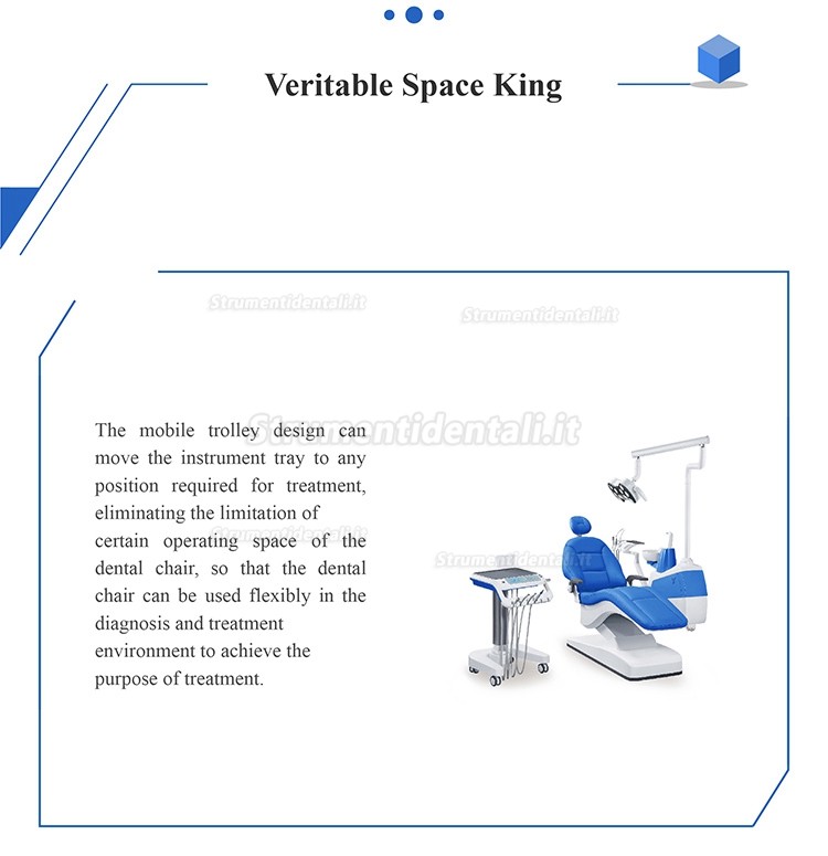 Riuniti odontoiatrici Gladent® GD-S350C con portastrumenti indipendente