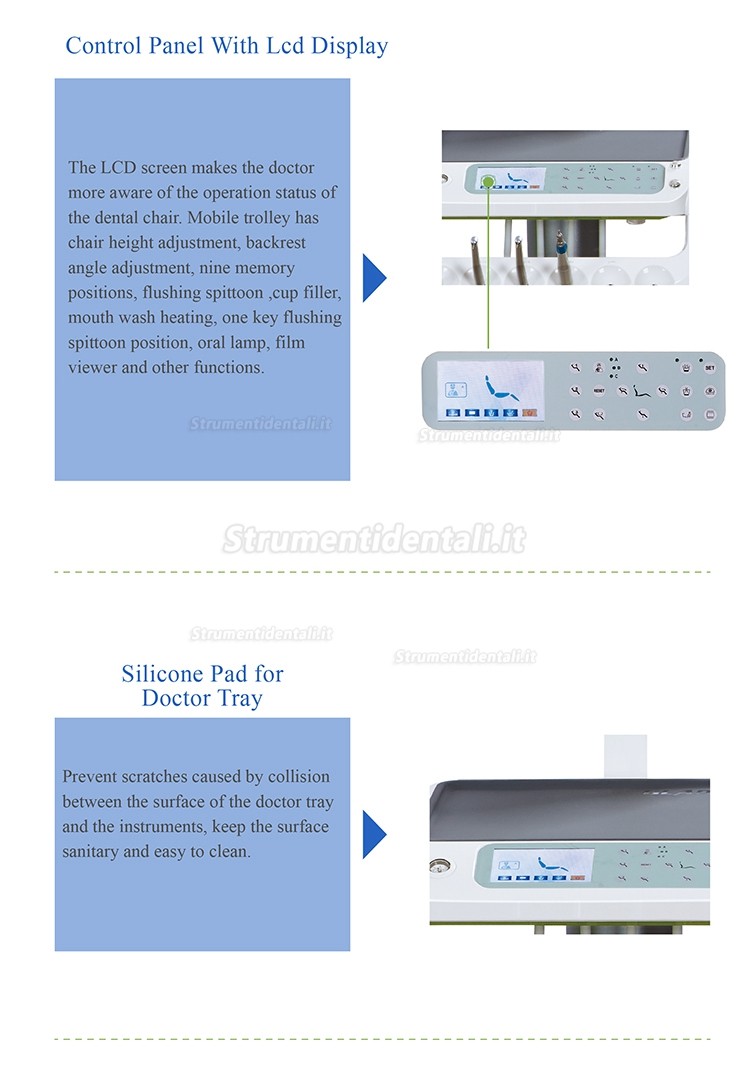 Riuniti odontoiatrici Gladent® GD-S350C con portastrumenti indipendente