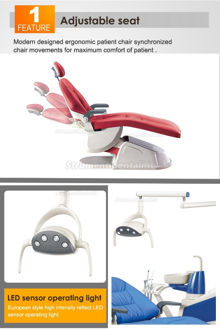 Poltrona dentista / Riunito odontoiatrico Gladent® GD-S350D (Stile International) 