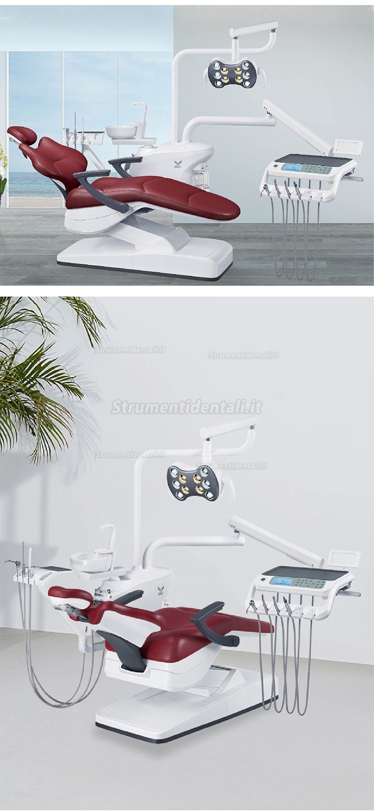 Sistema di unità odontoiatriche idrauliche / riunito odontoiatrico integrato Gladent® GD-S600 (stile continental)