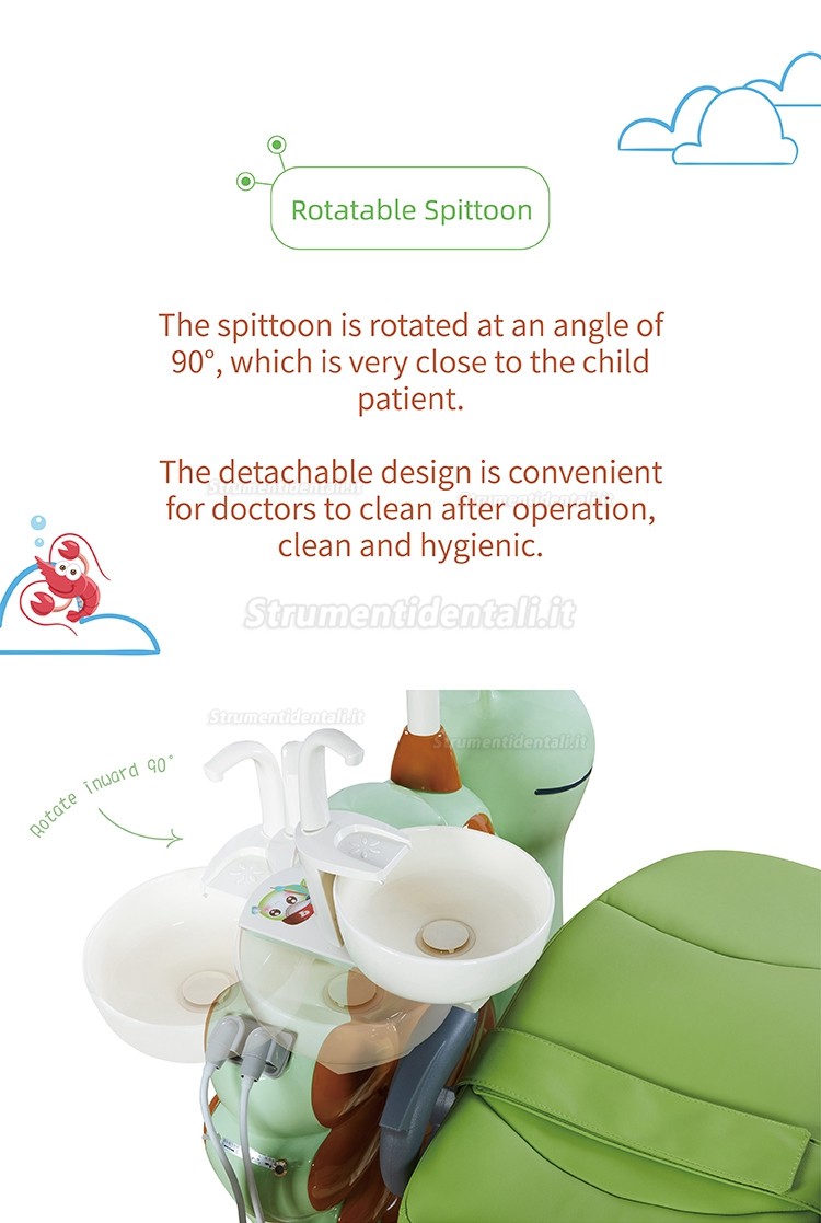 Poltrona odontoiatrica elettrica per bambini / Riunito odontoiatrico per bambini Gladent® GD-S800