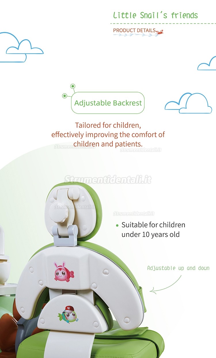 Poltrona odontoiatrica elettrica per bambini / Riunito odontoiatrico per bambini Gladent® GD-S800