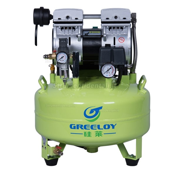 Greeloy® GA-61 24 litri compressore silenziato odontoiatrico senza olio per  Odontoiatri e Dentisti 