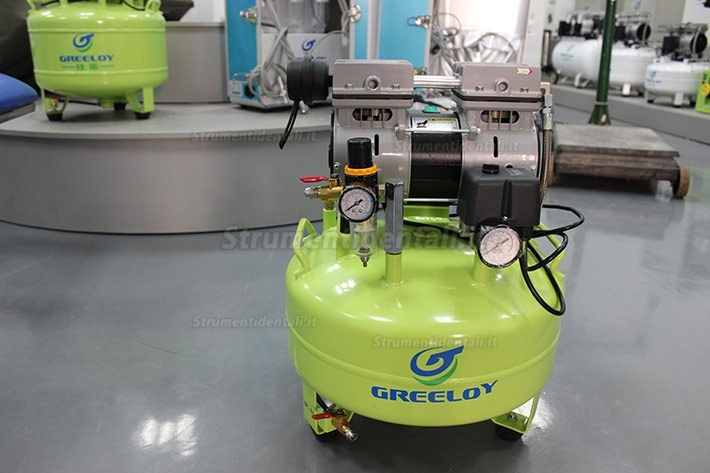 Greeloy® GA-61 24 litri compressore silenziato odontoiatrico senza olio