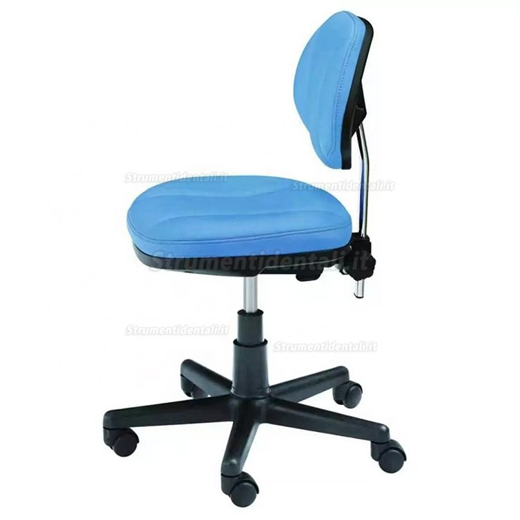 Sgabello mobile per dentista HS-10 con supporto per la schiena, Sedia per assistente dentista, infermiera, igienista