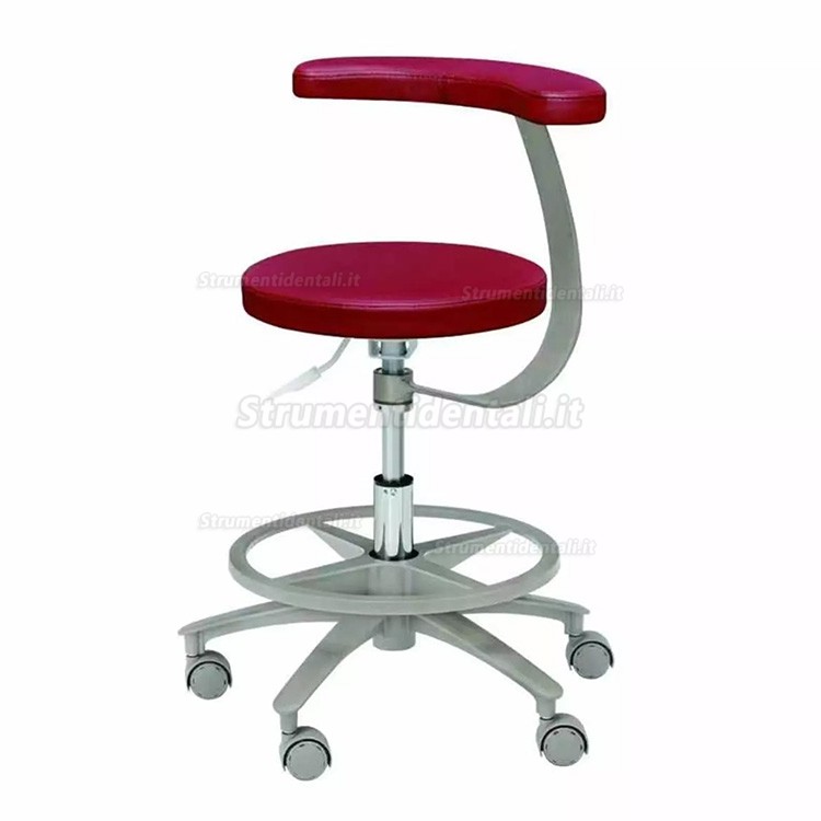 Sgabello ergonomico odontoiatrico HS-11 con braccioli, sedia a sella per assistente igienista
