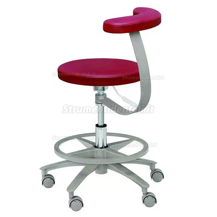 Sgabello ergonomico odontoiatrico HS-11 con braccioli, sedia a sella per assistente igienista