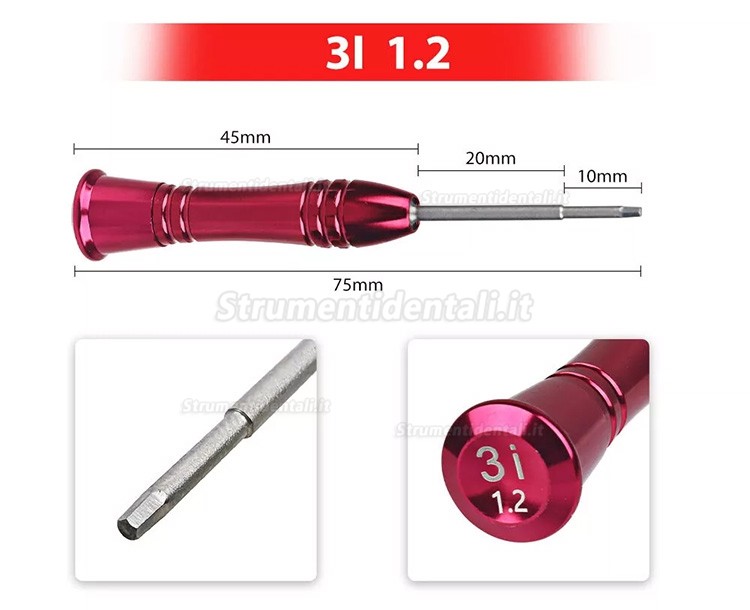 10 pezzi/kit Kit Cacciavite universale per impianti dentali, Strumento per impianti dentali