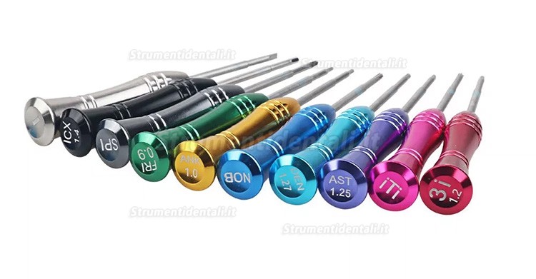 10 pezzi/kit Kit Cacciavite universale per impianti dentali, Strumento per impianti dentali