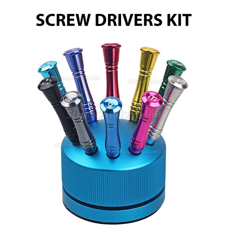 10 pezzi/kit Kit Cacciavite universale per impianti dentali, Strumento per impianti dentali
